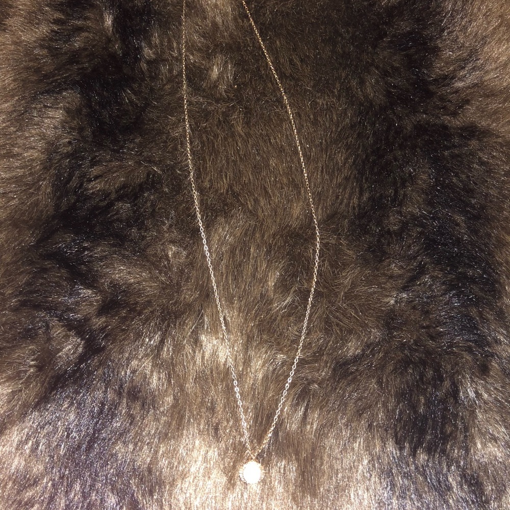 Long opal/gold necklace